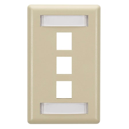 Black Box Gigastation2 Wallplate, 3-Port Single-Ga WPT466